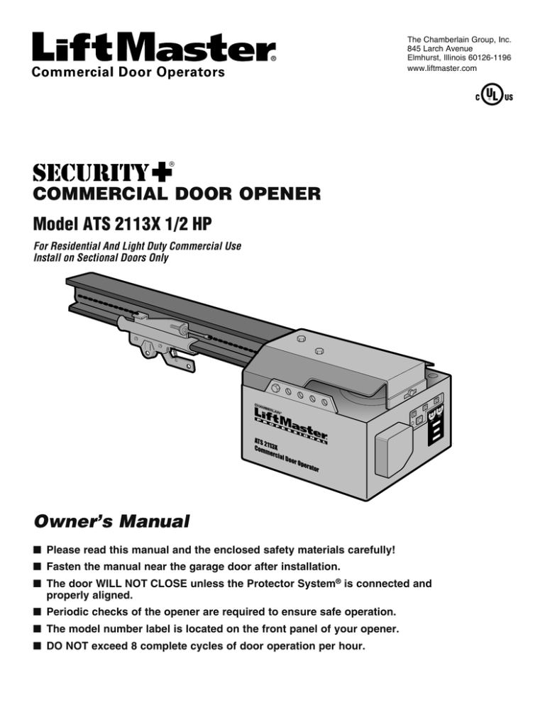 Liftmaster Security + 20 Manual
