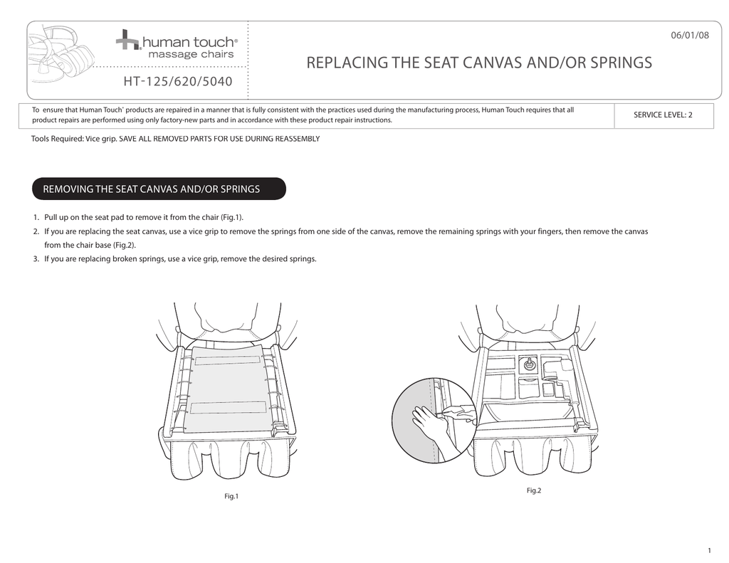 Seat Canvas Springs Manualzz Com