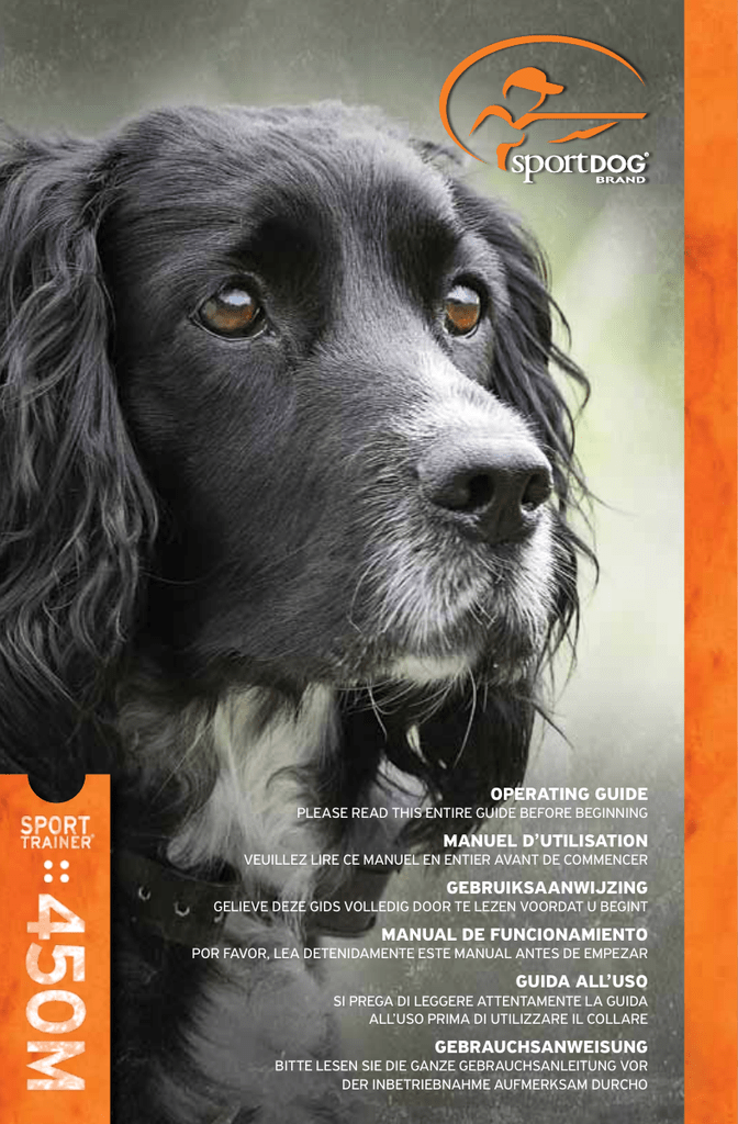 SportDOG Sport Trainer 450M Operating Manual Manualzz