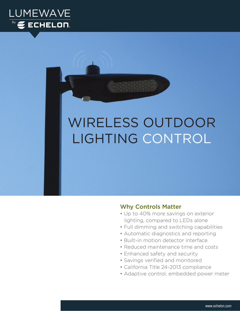 Outdoor Lighting Rf Wireless Solution Overview Manualzz Com
