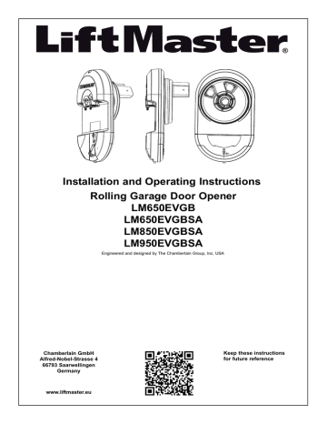 Garage Door Opener Owner S Manual, How To Open Liftmaster Garage Door Manually From Outside