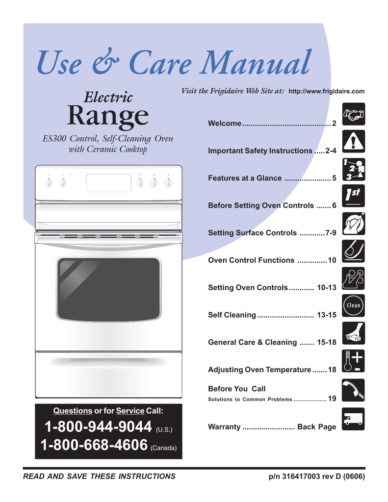 Frigidaire Range ES300 Manualzz