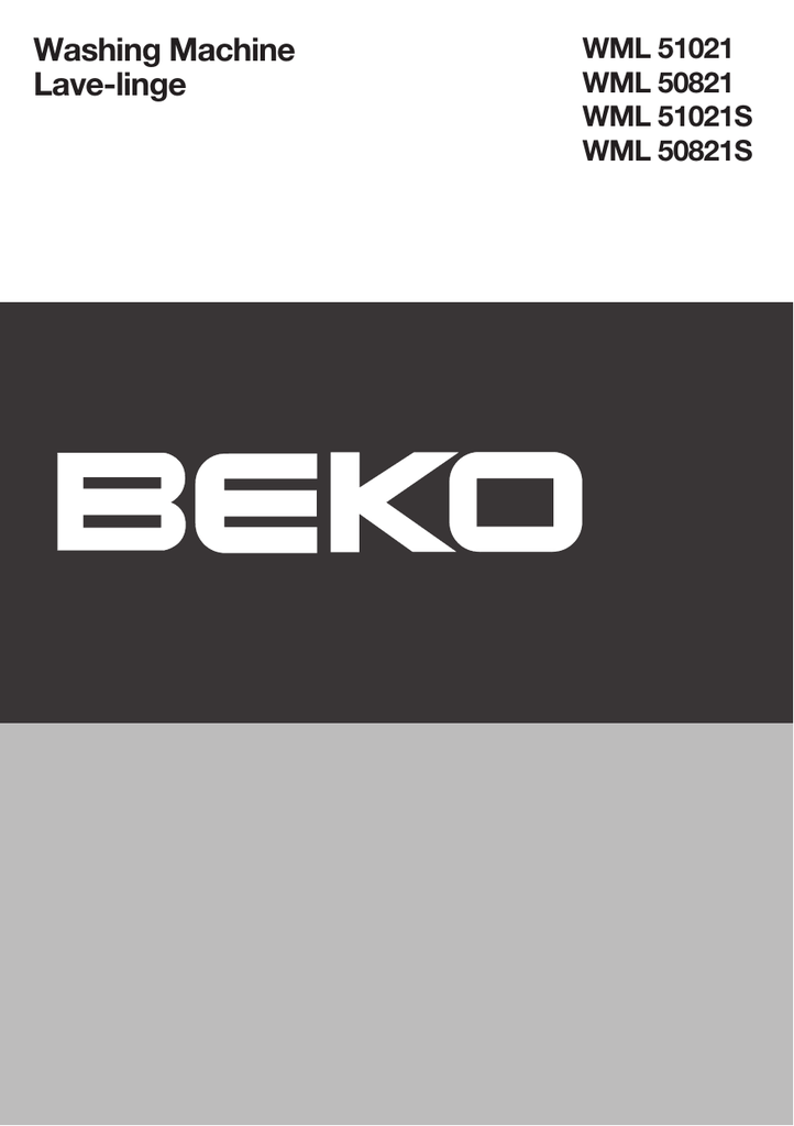 Machine à laver BEKO WM74135W Distributeur tiroir Housing