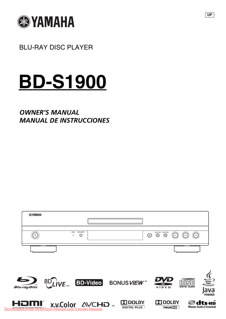 Yamaha BDS1900 User Guide Manual Operating Instruction Pdf Manualzz