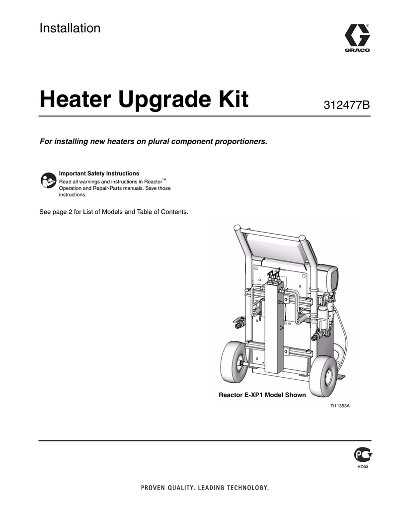 Graco 312477B, Heater Upgrade Kit Owner's Manual Manualzz