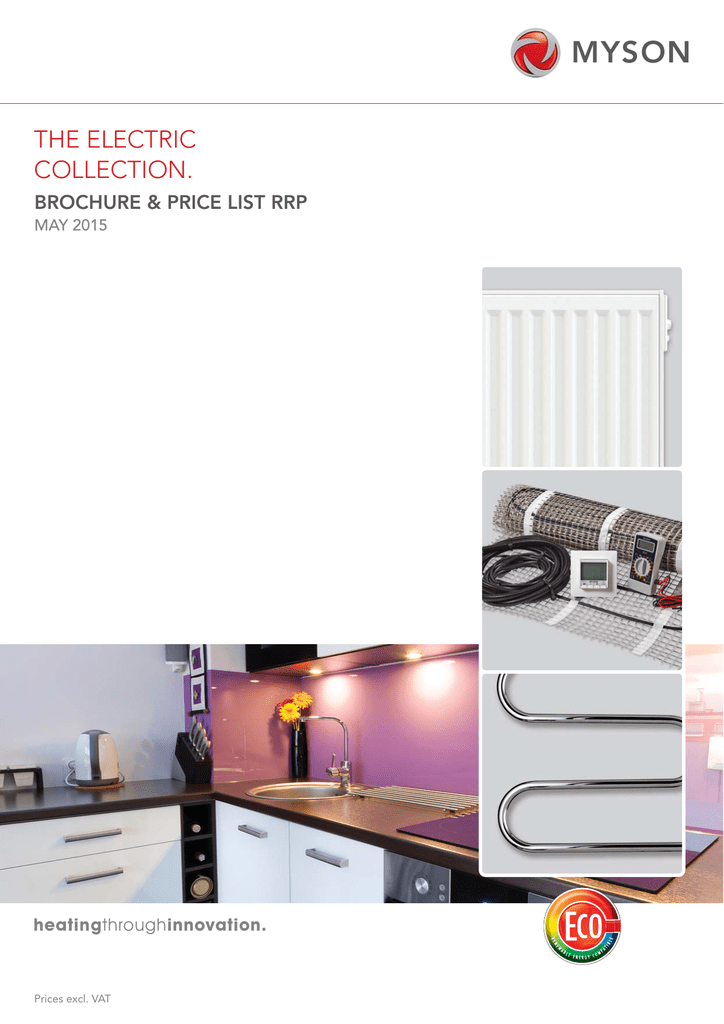 Myson The Electric Collection Brochure Amp Price List Rrp Myson The Electric Collection Brochure