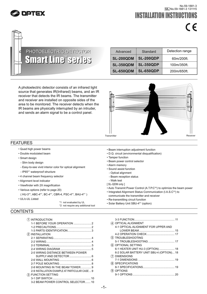 Installation Instructions Photoelectric Detector Manualzz