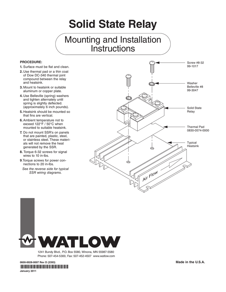 Solid State Relay Ssr Mounting And Installation
