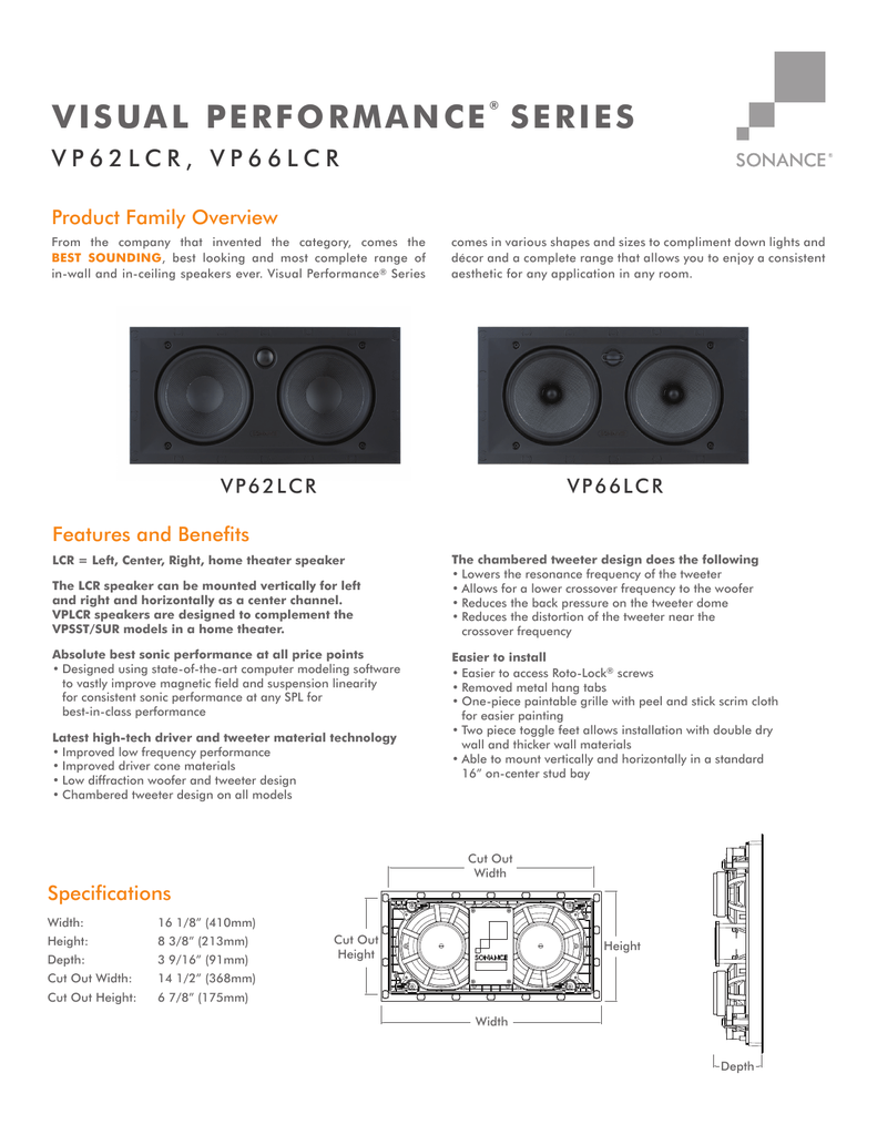 sonance vp66 lcr