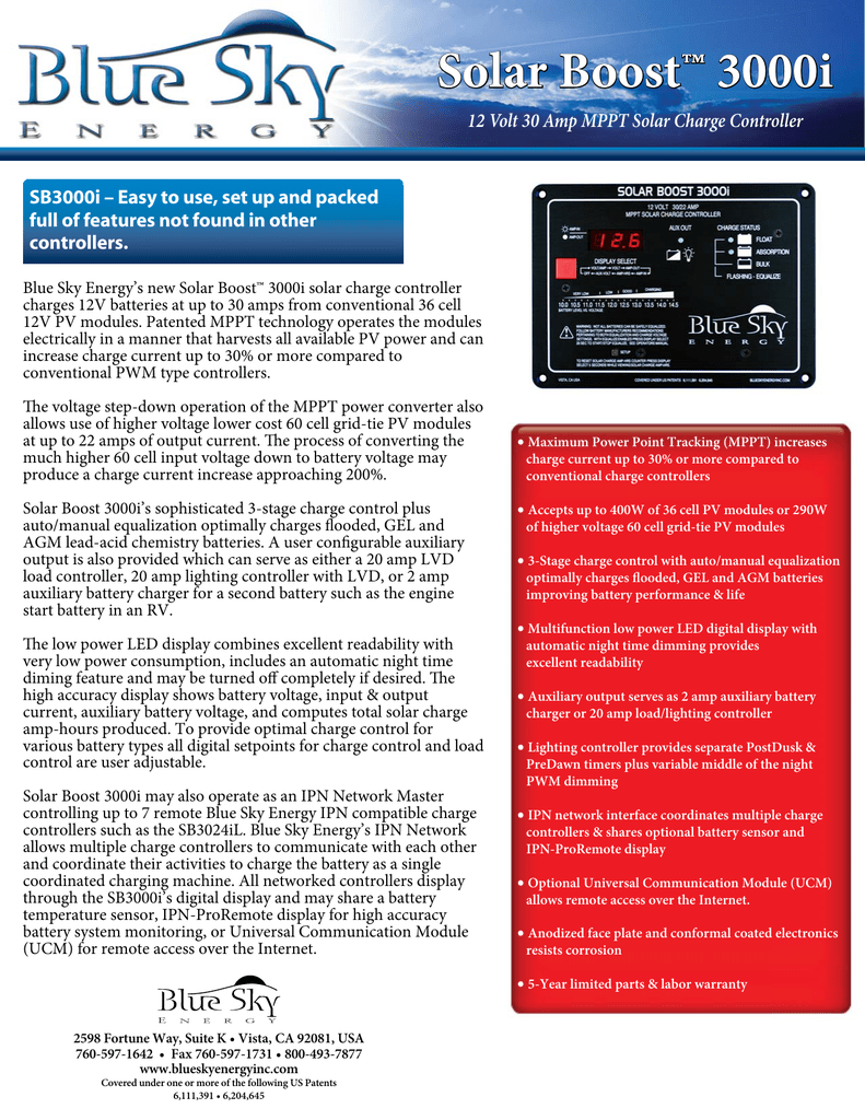 Solar Boost 3000i Full Of Features Not Found In Other Controllers Manualzz