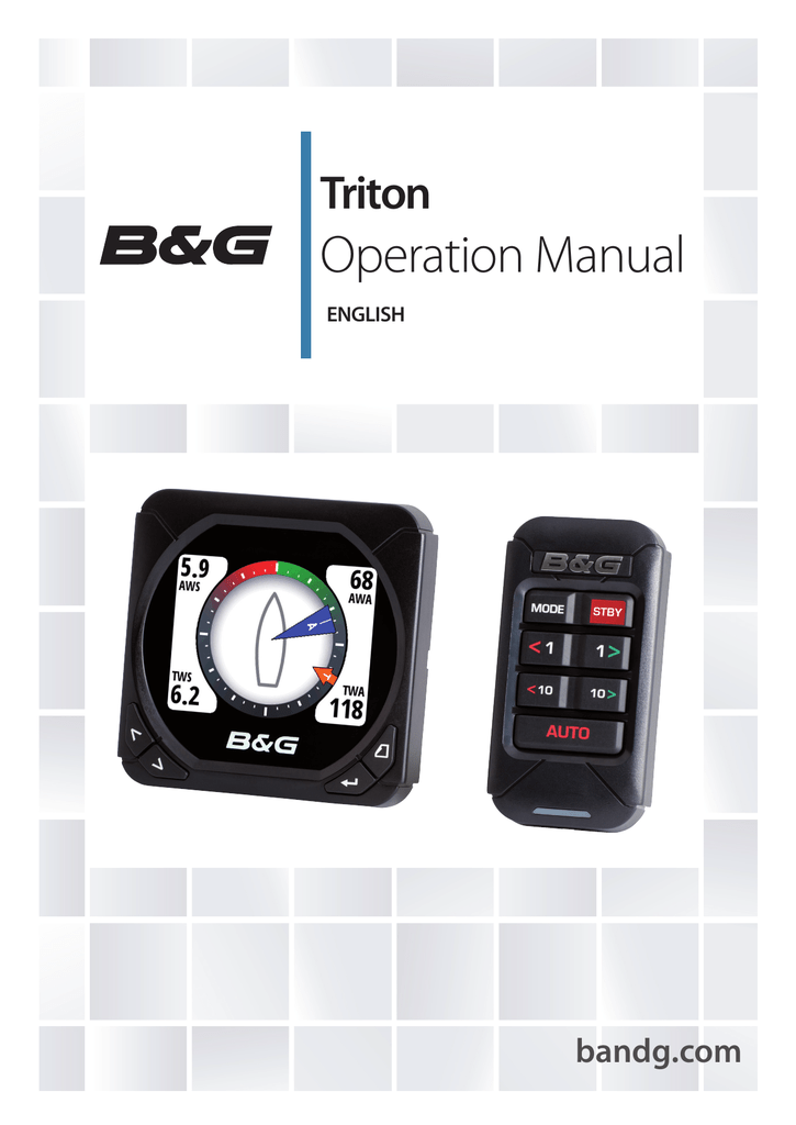 B&G Triton Operating Manual | Manualzz