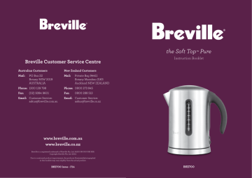 Breville the Soft Top Pure Kettle User 