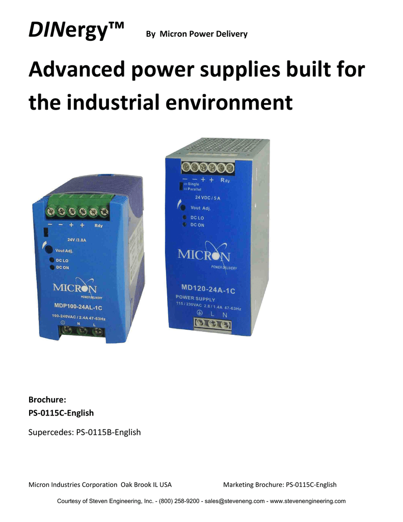 DIN Mount Power Supplies and UPS Units | Manualzz 1 -Wire Alternator Wiring Diagram Manualzz