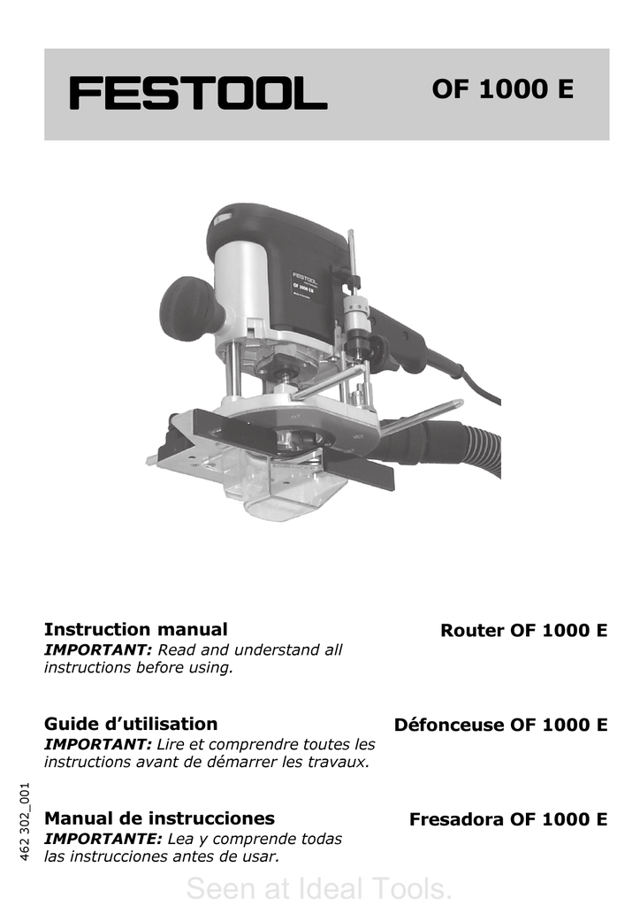 ALU mounting plate Inserting plate Milling table Festo FESTOOL OF1400 ...