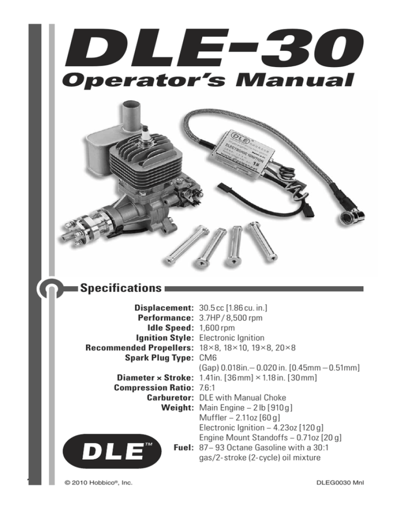 DLE 30 Manual | Manualzz