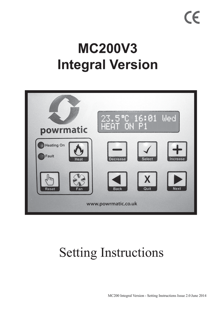 MC200 V3 Setting Instructions 2.0 Version 2.0 Manualzz