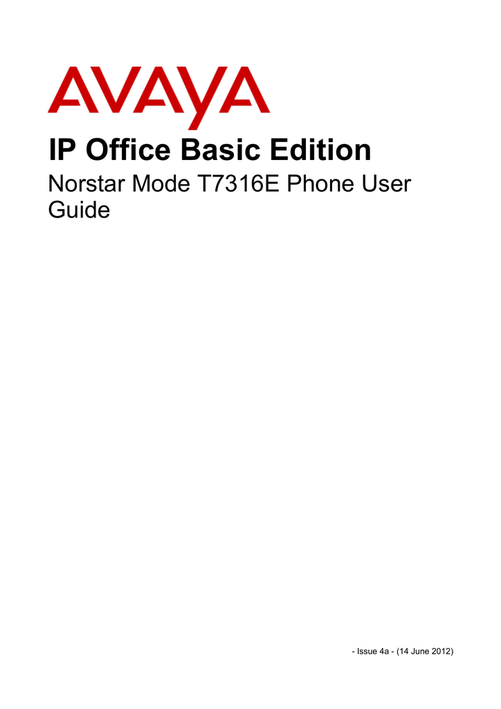 avaya-ip-office-norstar-mode-t7316e-phone-user-guide-manualzz