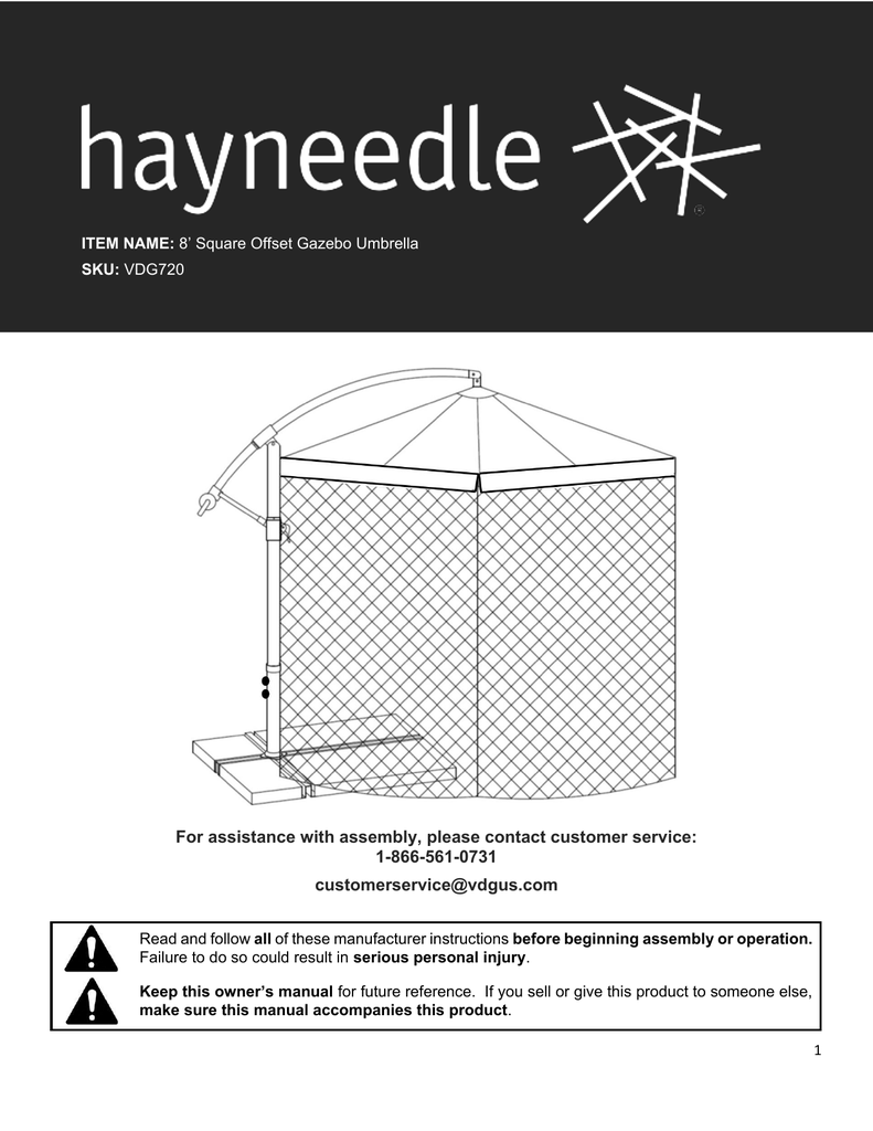 Coral Coast 11ft. Offset Umbrella with Detachable Netting Assembly