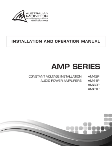 AMP SERIES INSTALLATION AND OPERATION MANUAL CONSTANT VOLTAGE INSTALLATION AM42P | Manualzz