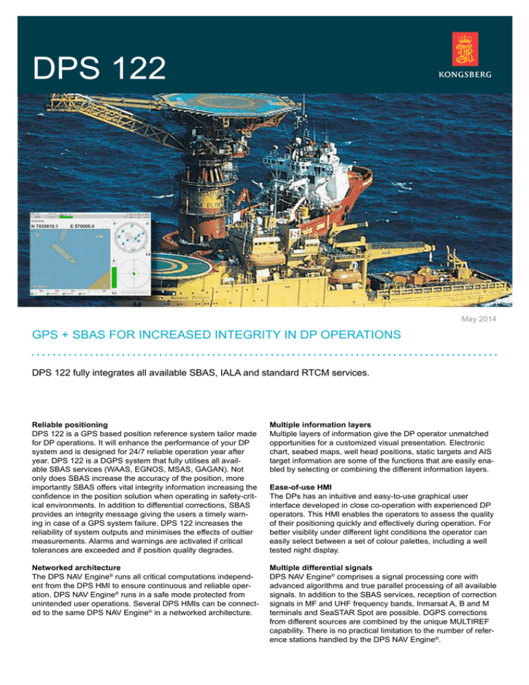 DPS 122 GPS + SBAS for Increased Integrity in DP Operations Manualzz