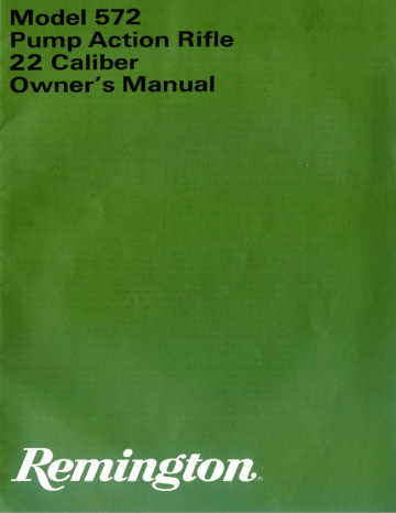 Details about   Remington 572 Pump Action Operator Lubrication Parts Manual 