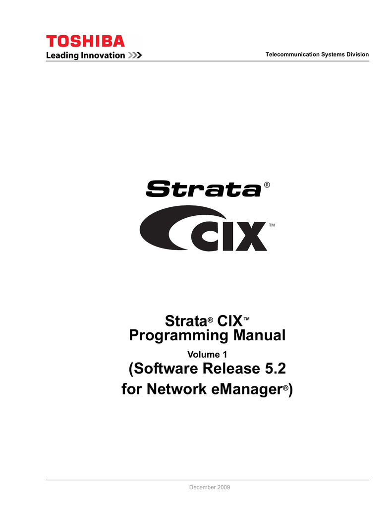 Strata CIX670 Programming Manual | Manualzz