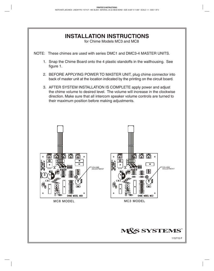 Ms intercom systems install manual 2016