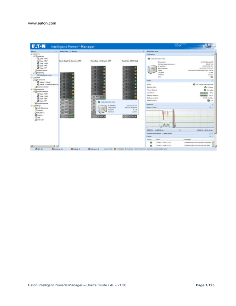 Eaton UPS Software Intelligent Power Manager Manual Manualzz