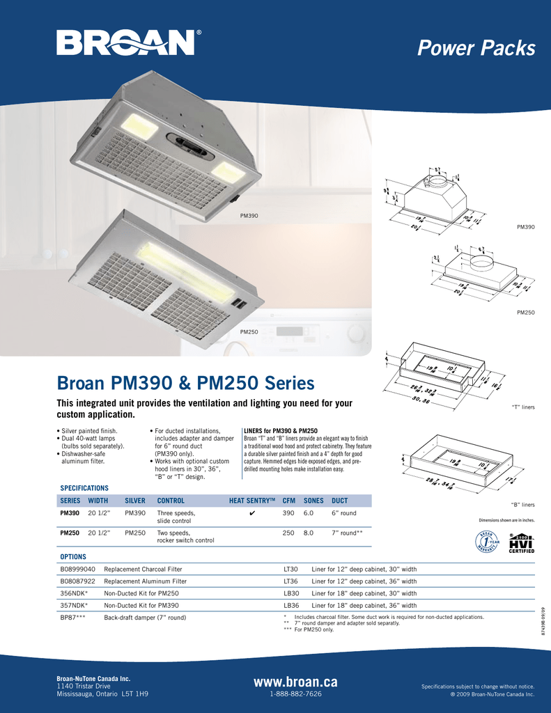 broan nutone model pm390