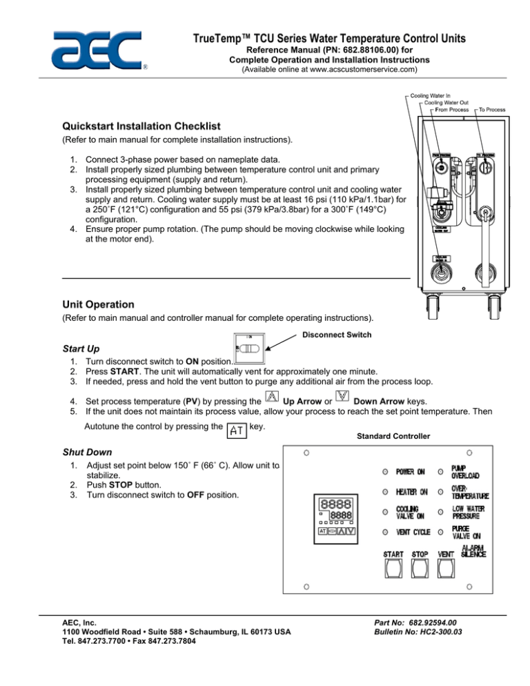 AEC TCU Complete Troubleshooting Guide | Manualzz