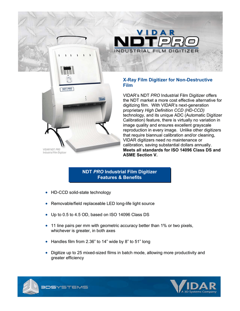 radiographic film digitizer