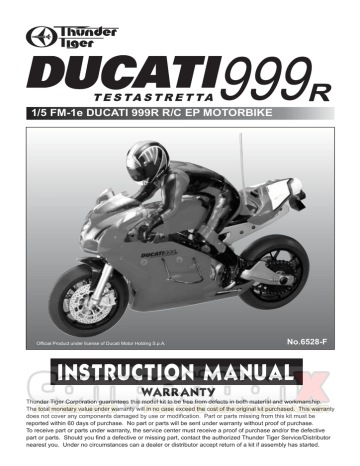 Thunder Tiger Electric 999R Motorcycle 