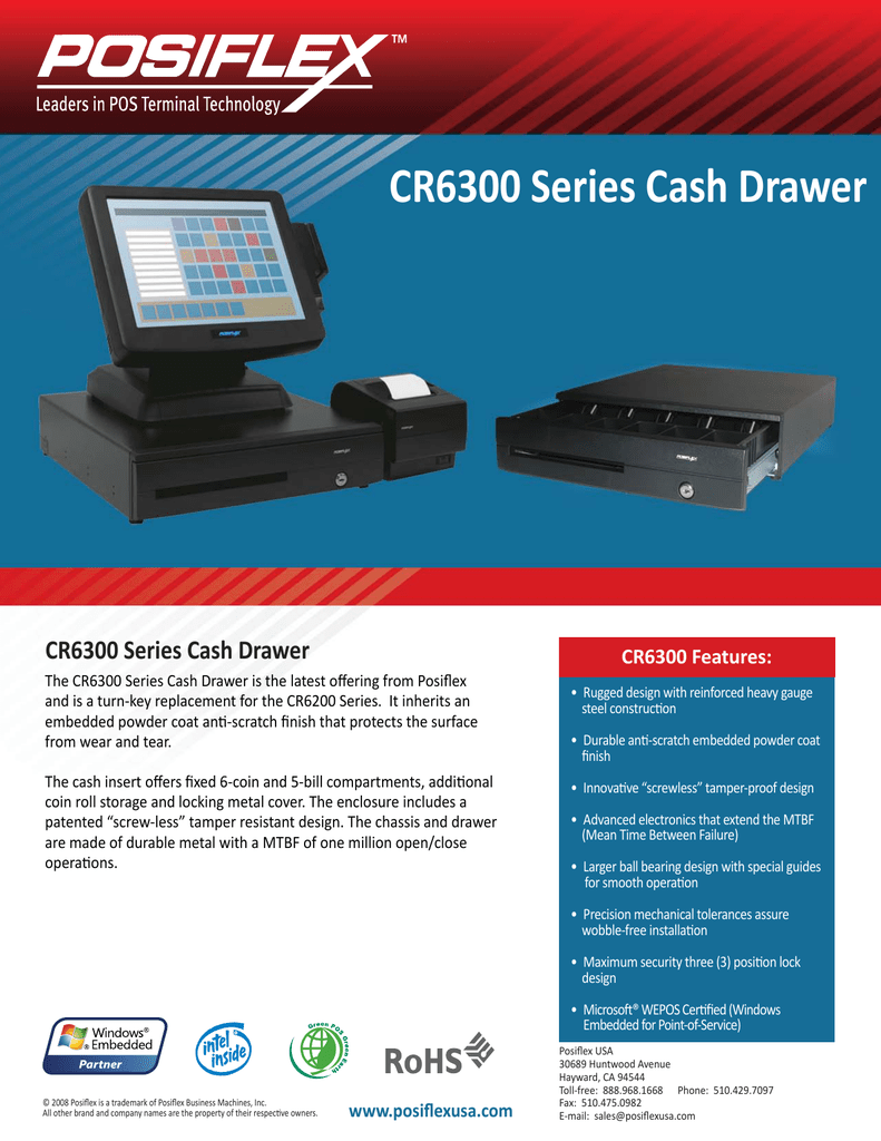 Cr6300 Series Cash Drawer Cr6300 Features Manualzz