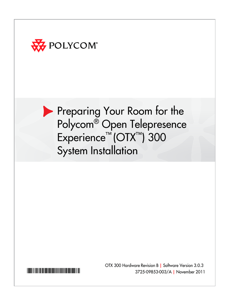 Polycom Realpresence Experience Otx300 Preparing Room