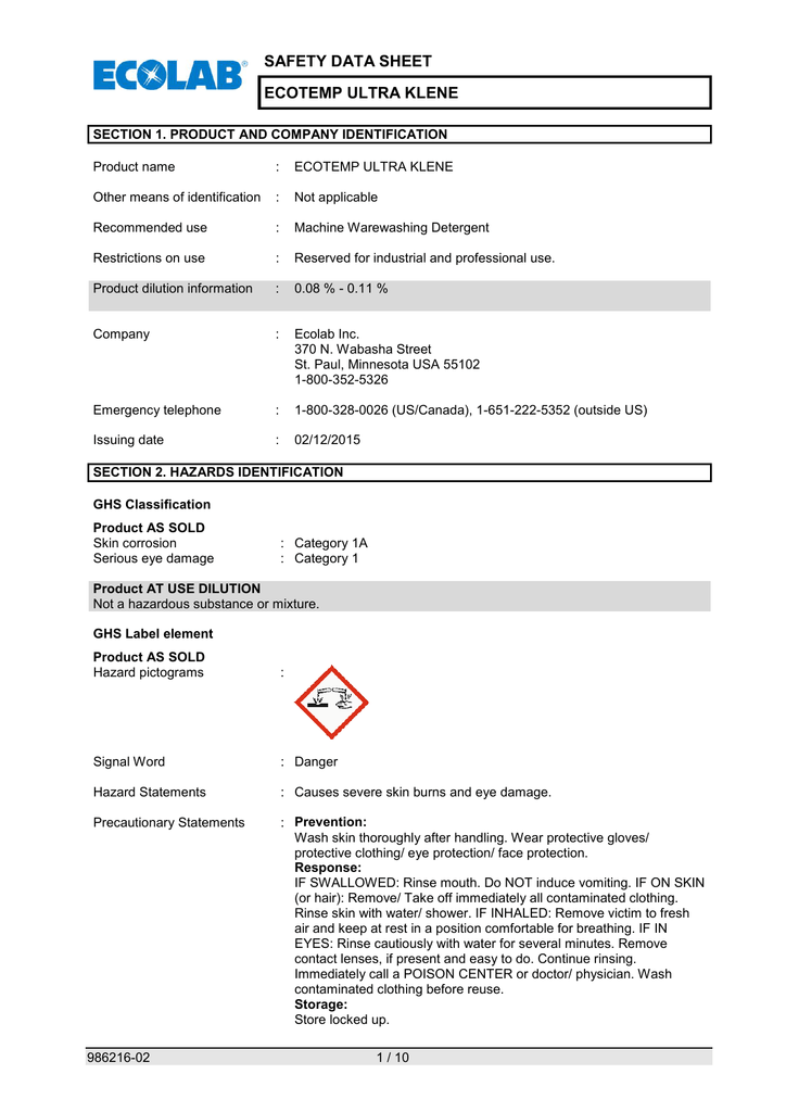 ecolab ecotemp 12 manual