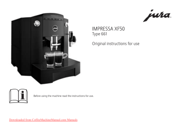 Jura Impressa XF50 Instructions for use | Manualzz