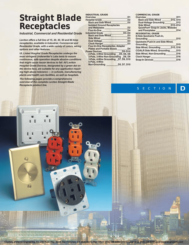 Leviton Black Surface Mounting Receptacle 2-Prong Outlet 15A 125V 1-15R Bulk 306