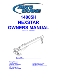 Crane Nexstar 14005H Owners Manual