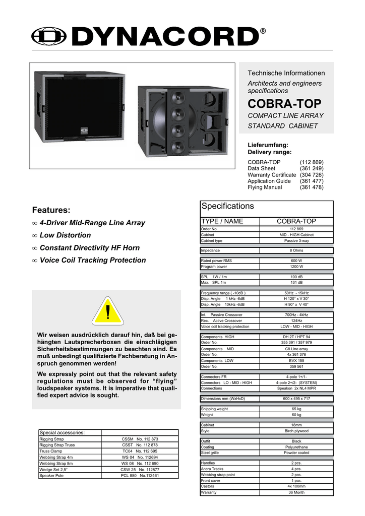 dynacord cobra 2 top