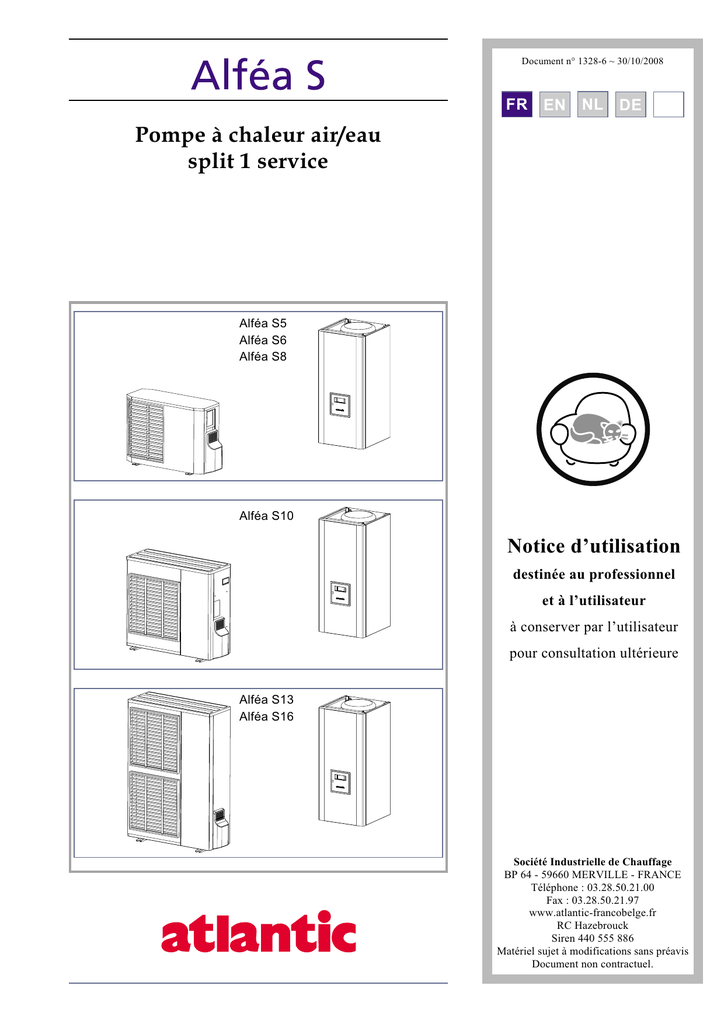 Notice Pompe A Chaleur Atlantic Alfea Extensa Duo + Inverter