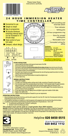 Timeguard TS900 | Manualzz