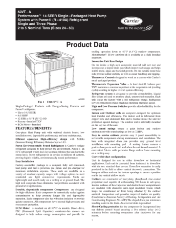 Carrier 50VT A Product Details | Manualzz