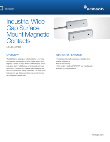 Sentrol GE Security 2505A-L Surface Mount Industrial Wide Gap Magnetic Contact 