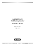 Multi-Casting Chamber Mini-PROTEAN 3 Instruction Manual