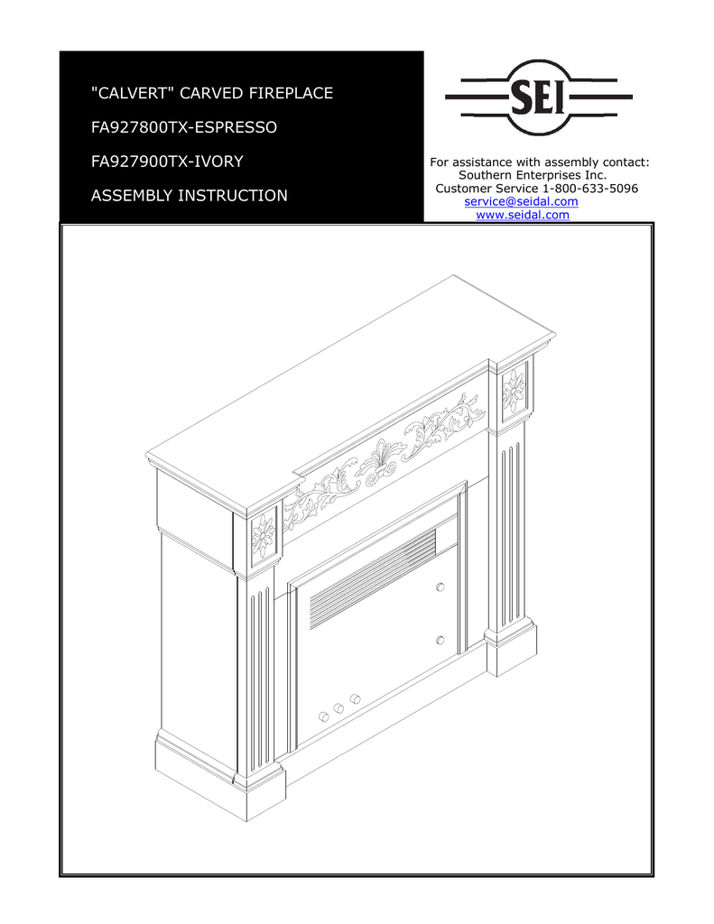 Calvert Carved Fireplace Fa927800tx Espresso Fa927900tx Ivory Calvert Carved Fireplace Fa927800tx Espresso Fa927900tx Ivory Manualzz Com