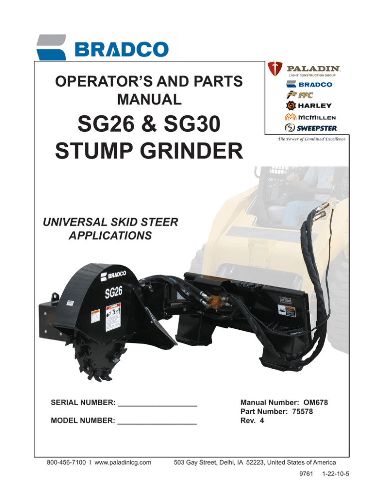 Stump Grinder Manual Manualzz