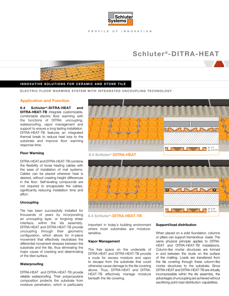 Ditra Heat Data Sheet Manualzz Com