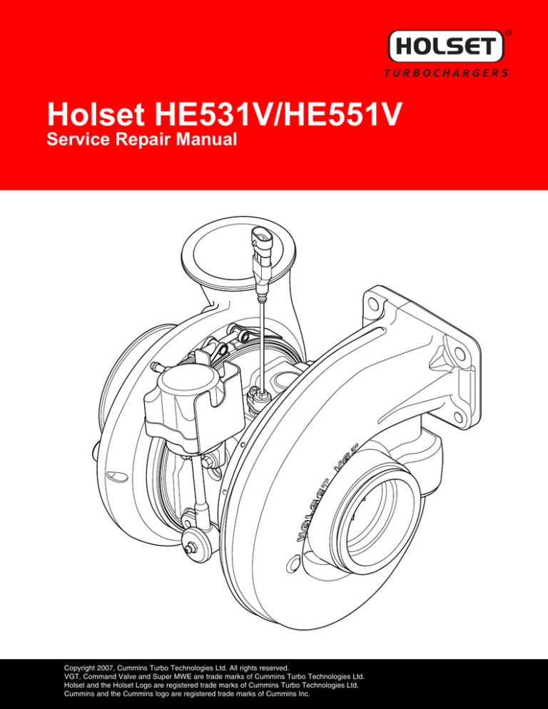 Holset HE531V/HE551V Service Repair Manual Manualzz