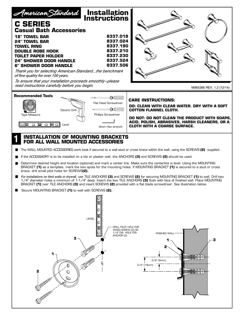 Bathroom Accessories Installation Guide