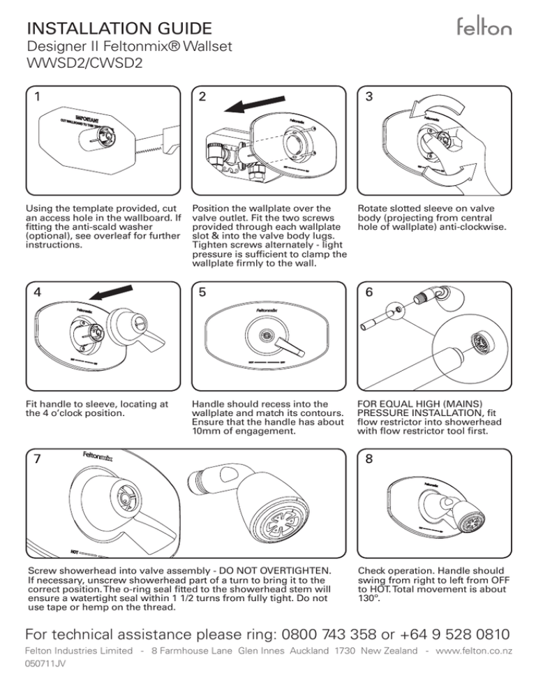 Feltonmix D2 Wallset Instructions Manualzz